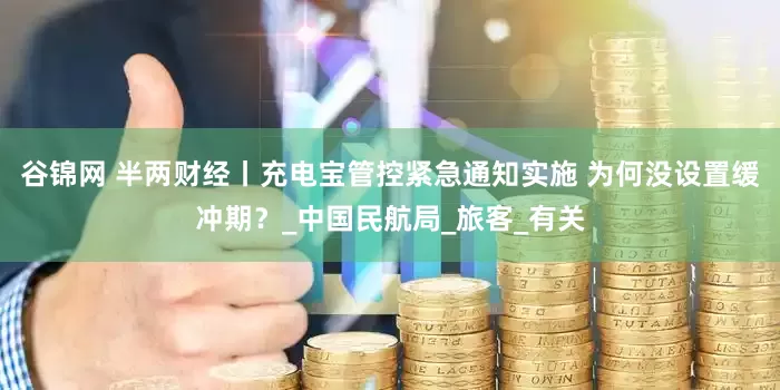 谷锦网 半两财经丨充电宝管控紧急通知实施 为何没设置缓冲期？_中国民航局_旅客_有关